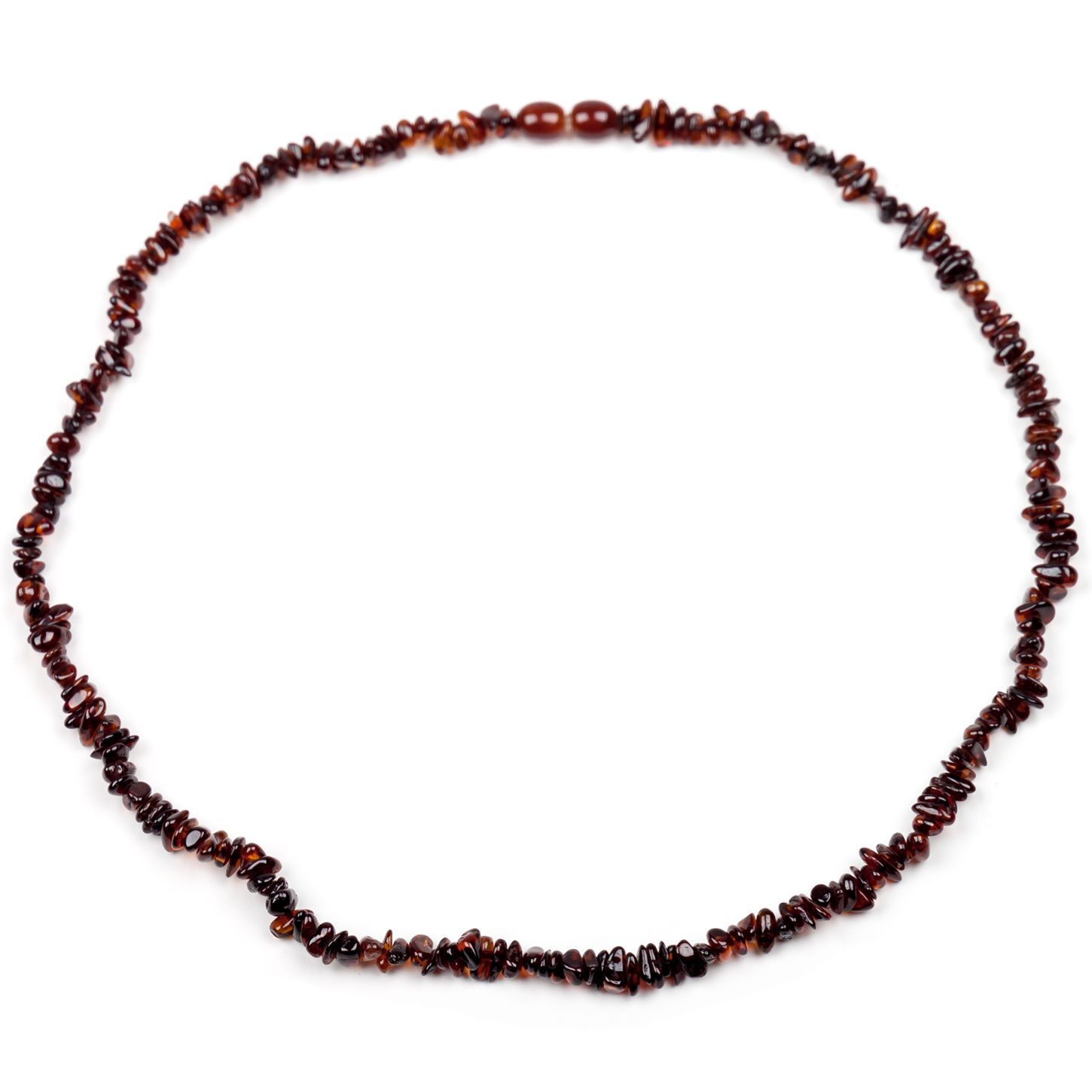 Бусы "Галька" из янтаря