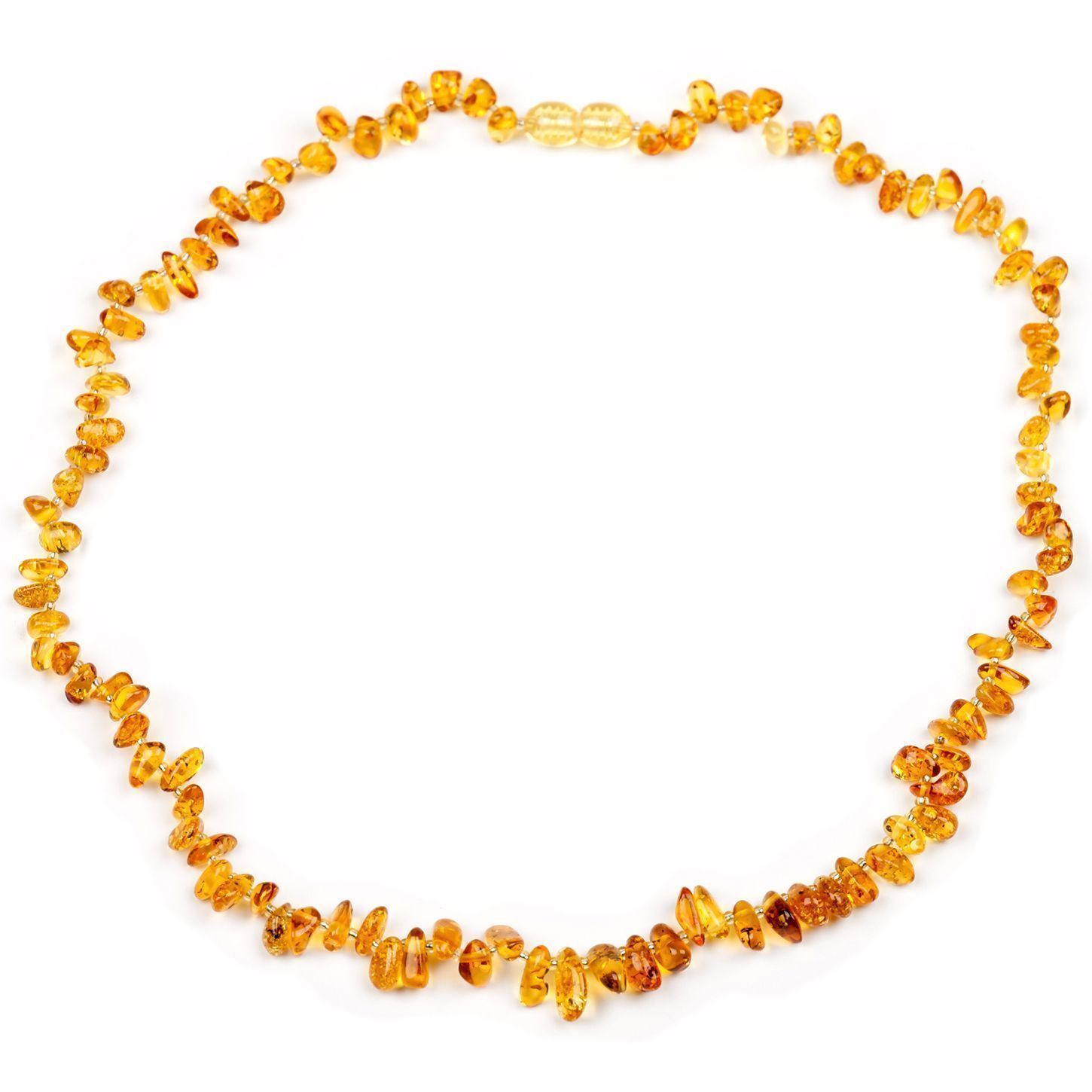 Бусы "Галька" из янтаря