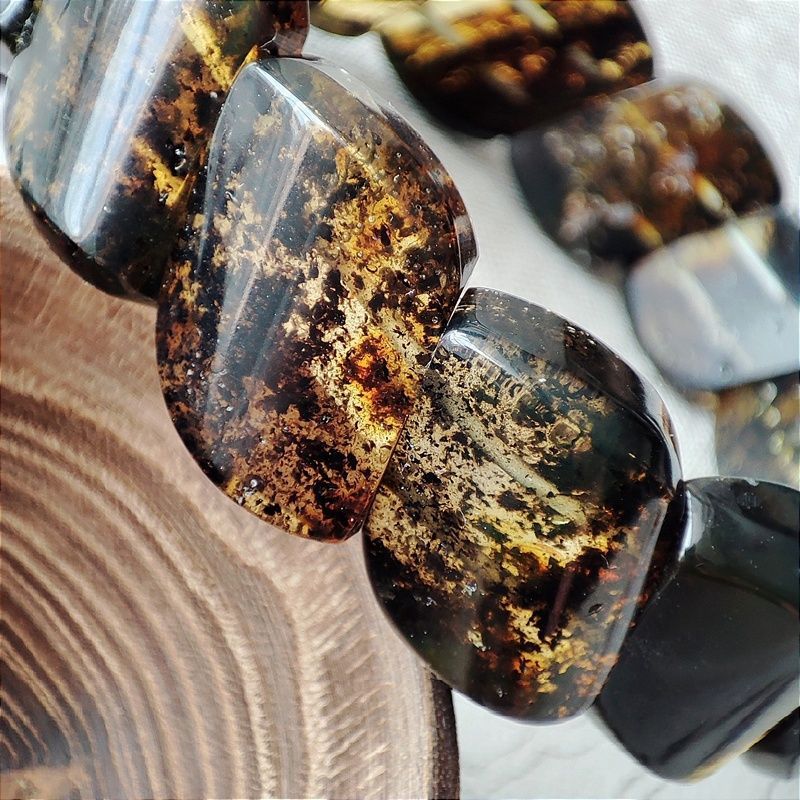 Браслет "Змейка" янтарь