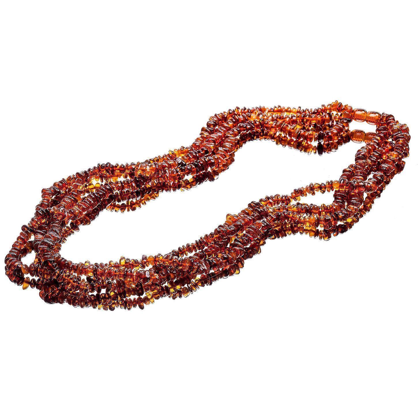 Бусы "Галька"из янтаря