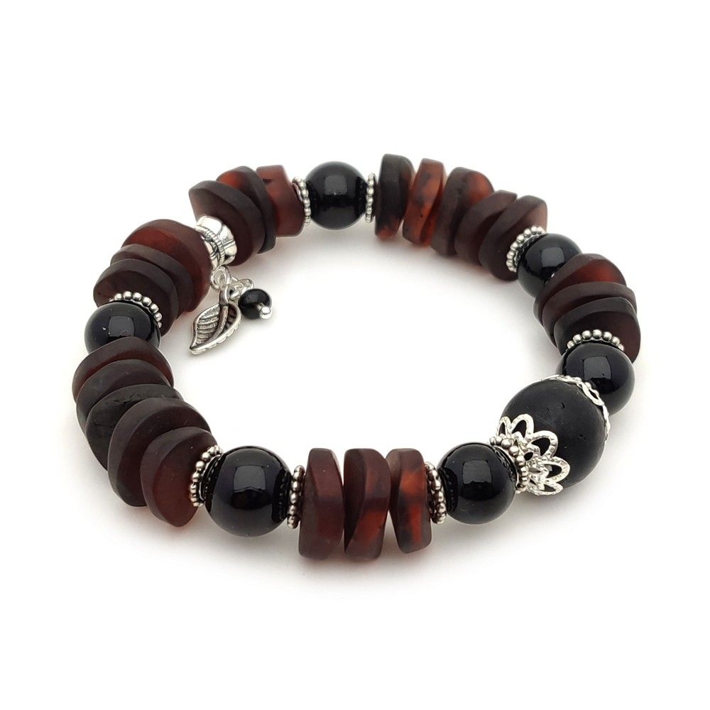 Браслет "Фантазия" янтарь