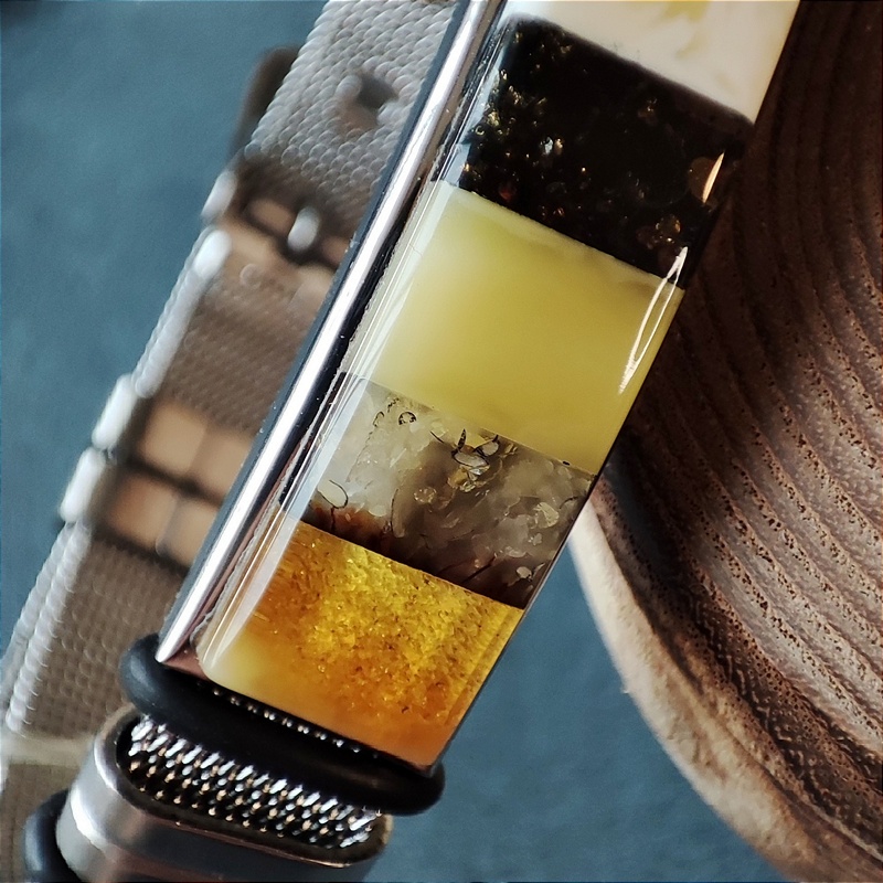 Браслет на метал. ремешке, янтарь 3501519863 (4)