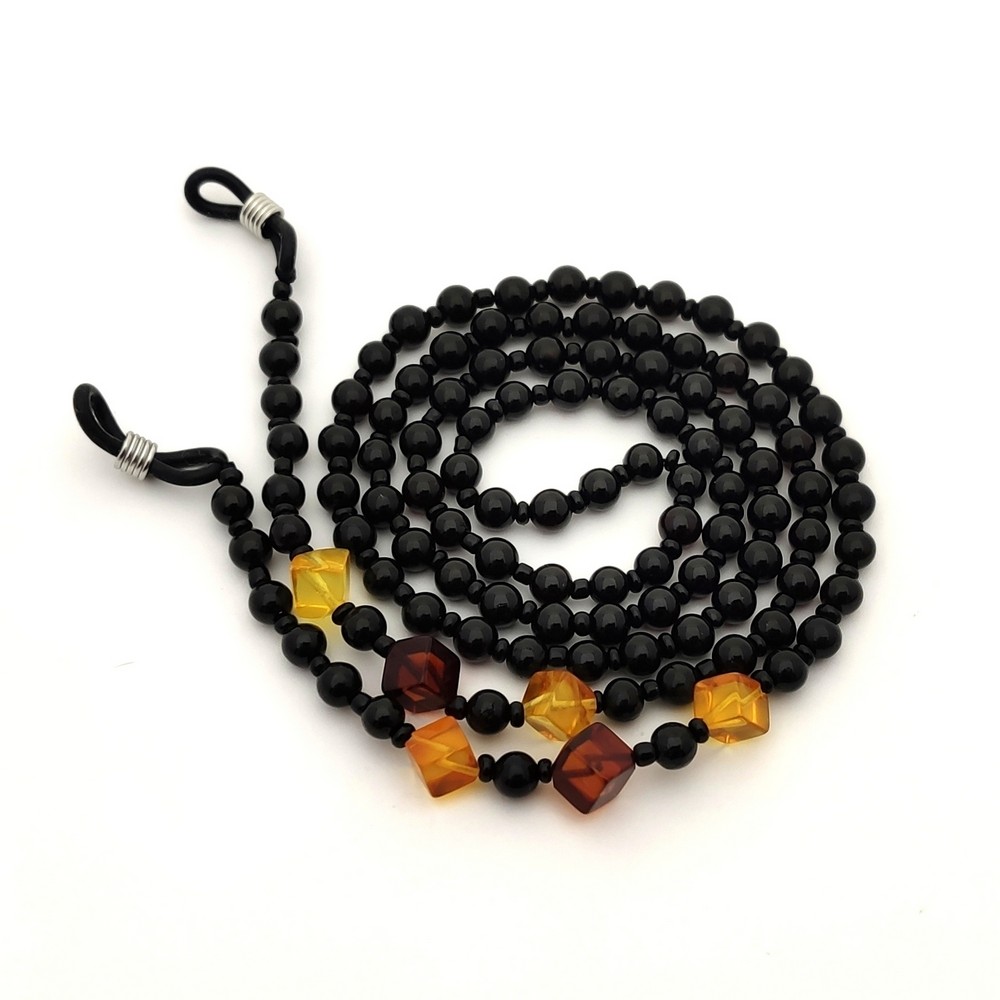 Шнурок для очков, янтарь