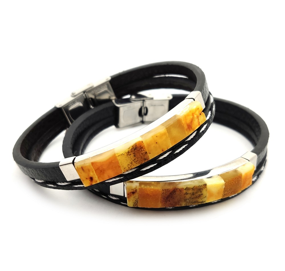 Браслет на кож. дв. рем.