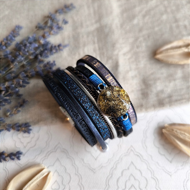 Браслет на кож.  ремешке Янтарь 3501409894 (2)