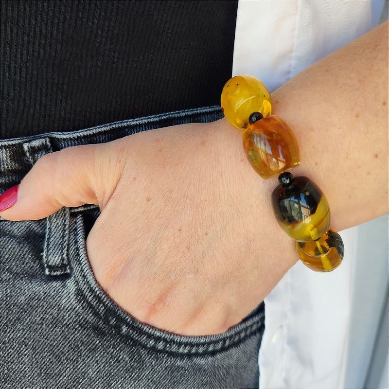 Браслет "Бочата" янтарь