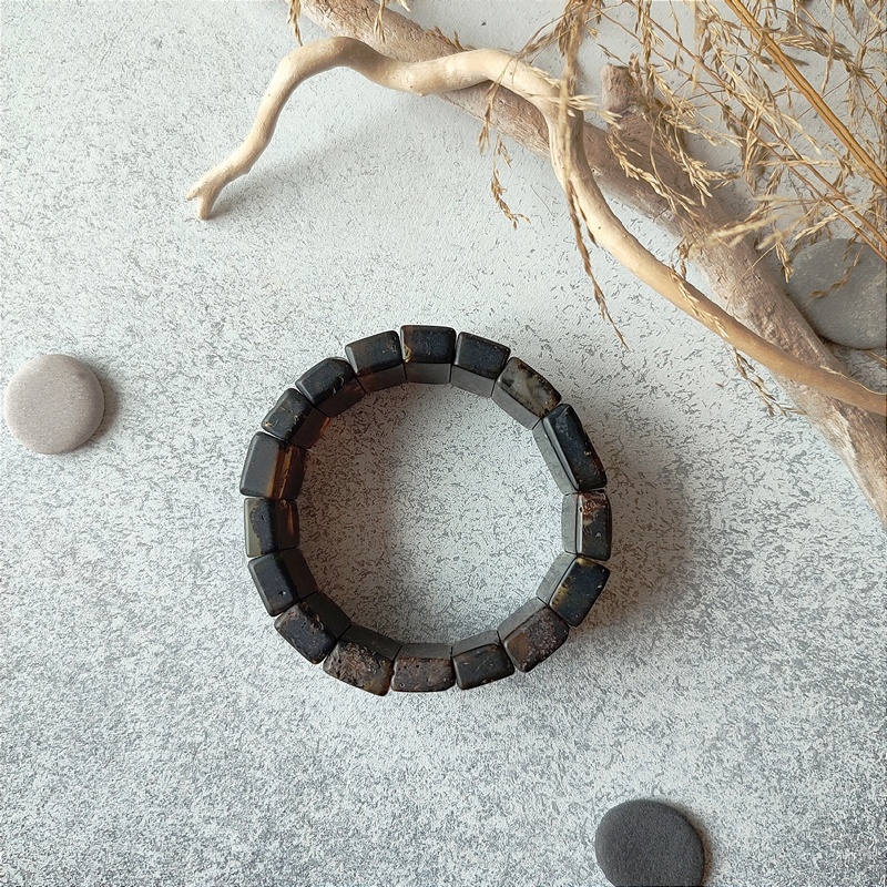 Браслет Муж. янтарь