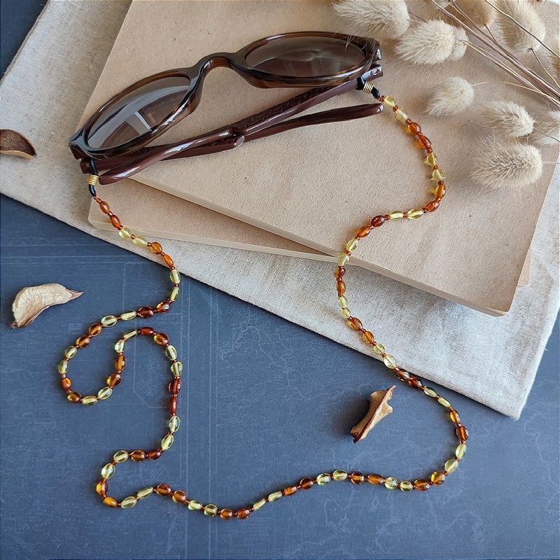 1,Шнурок для очков, янтарь