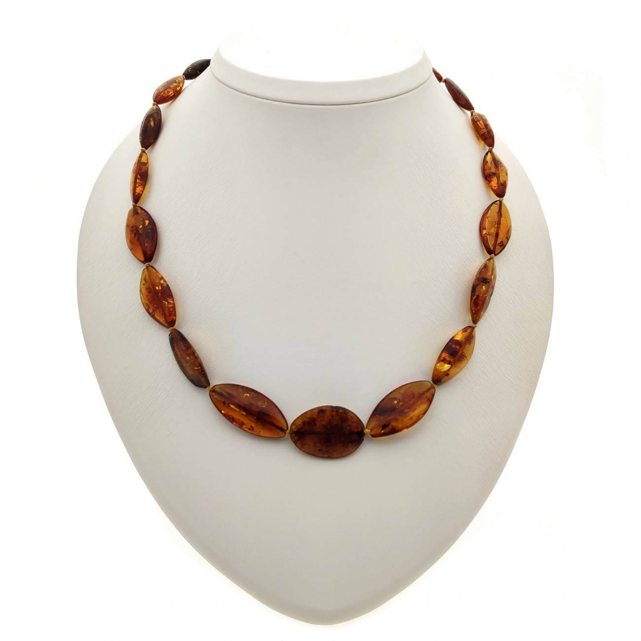 Бусы "Косточка" янтарь