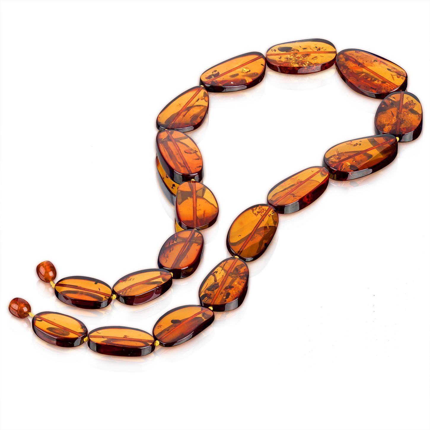 Бусы "Телевизор" янтарь