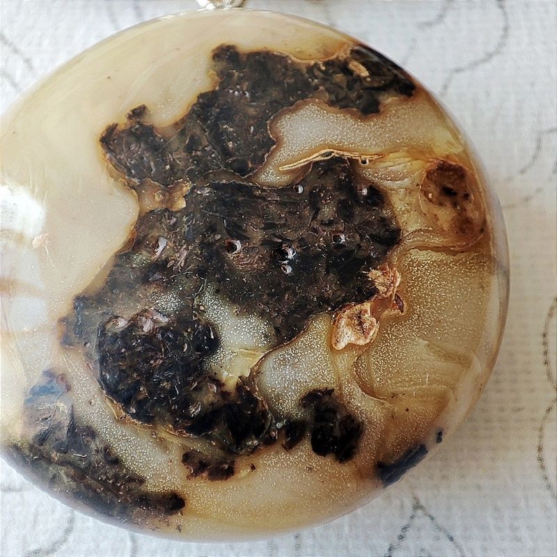 Подвес с кулоном "Италия" Янтарь