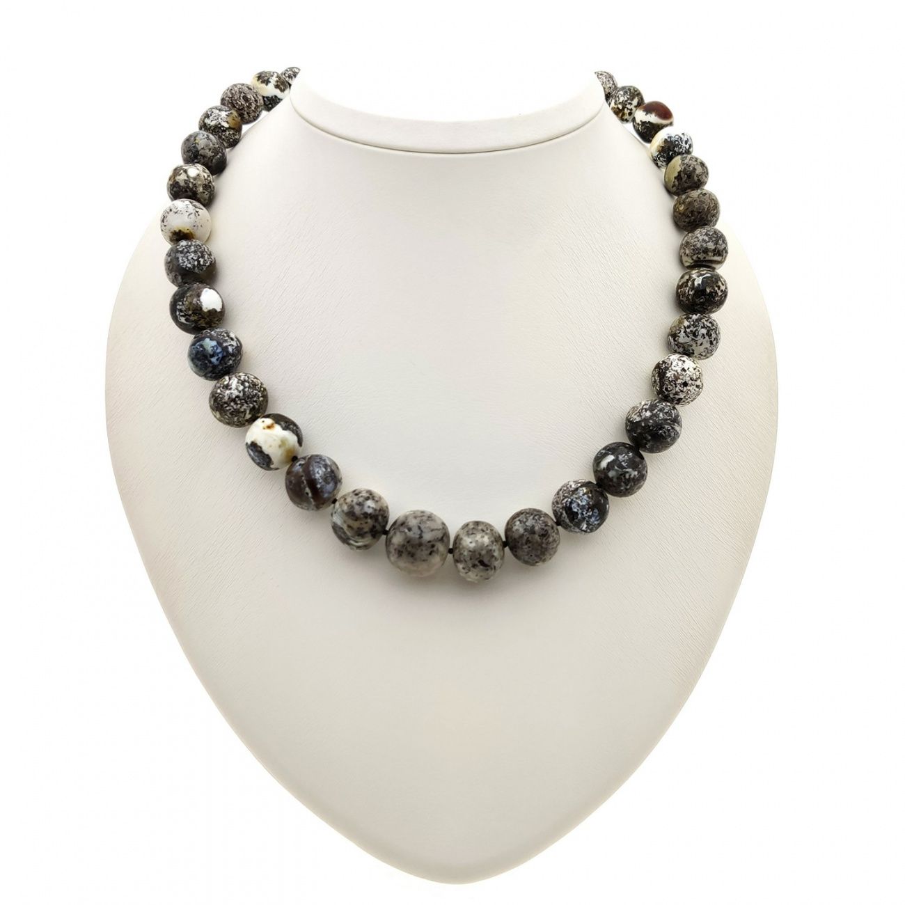 Бусы "Мятый шар" янтарь