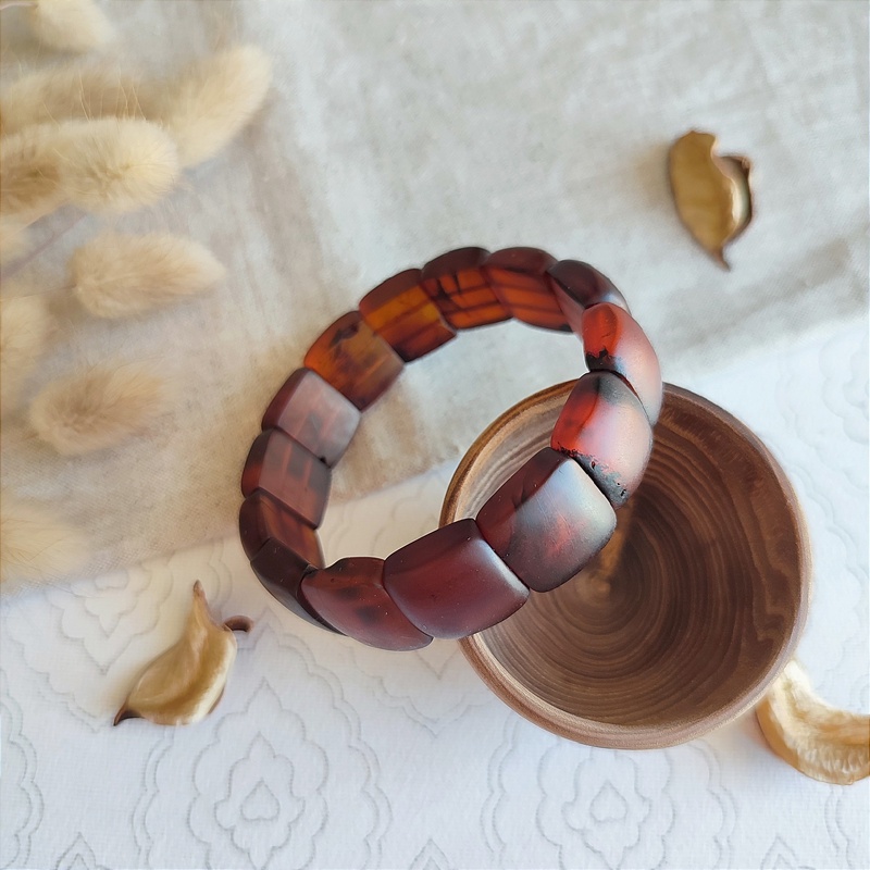 Браслет пласт. янтарь 3101119518 (4)