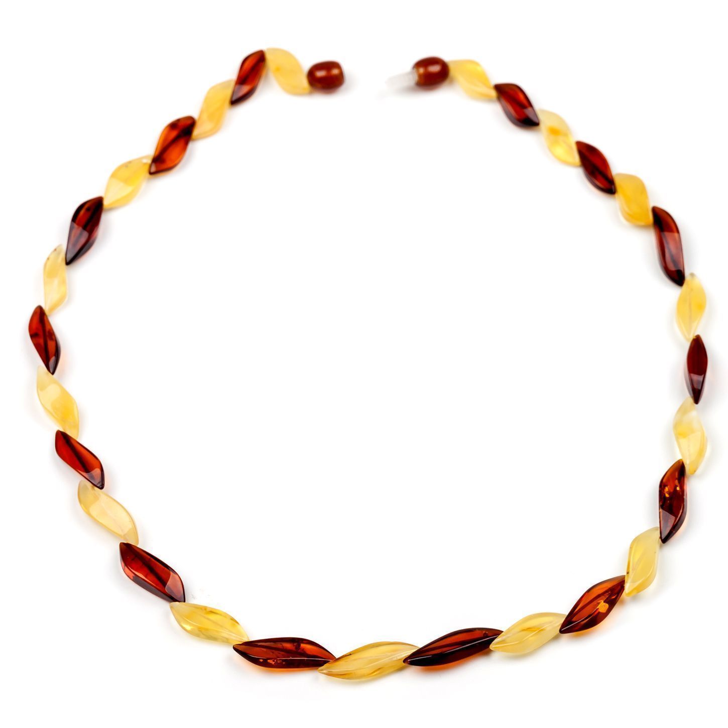 Бусы "Змейка" из янтаря