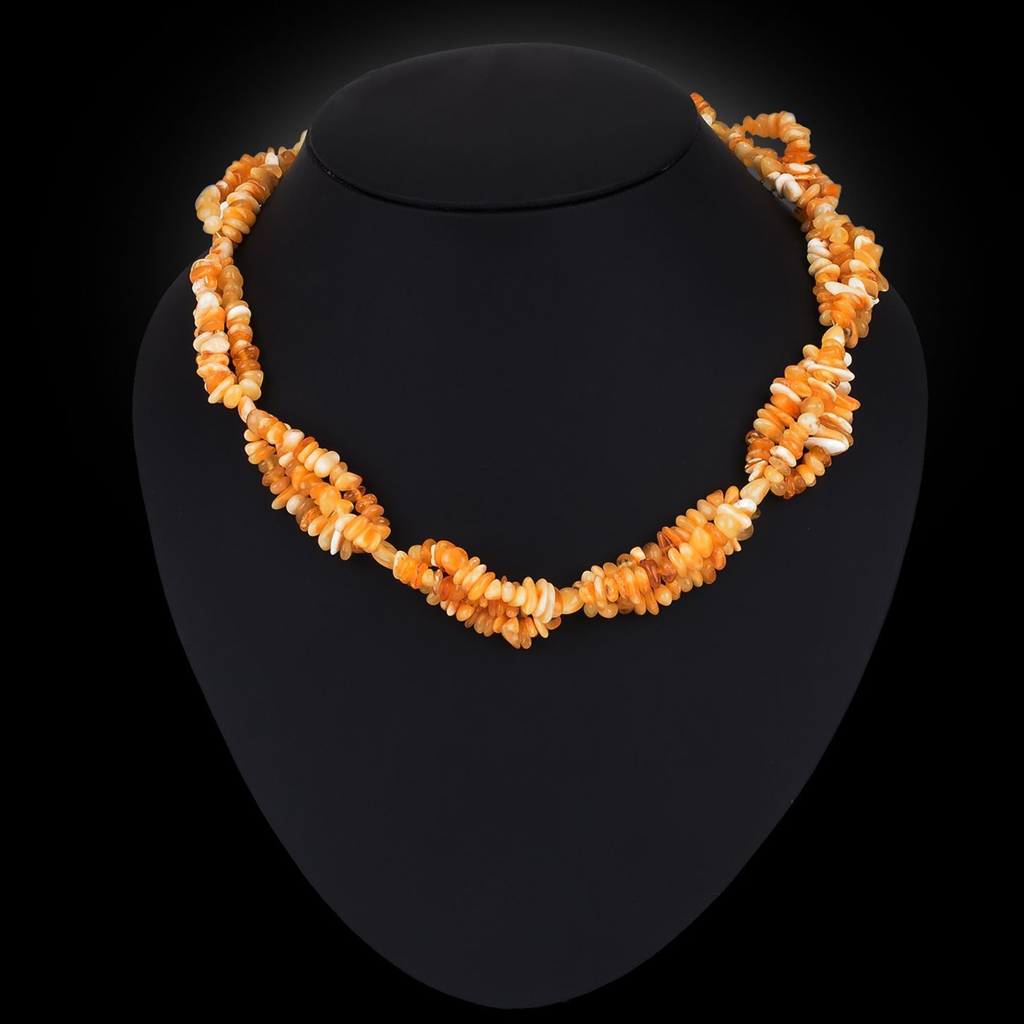 Бусы "Шишечки" из янтаря