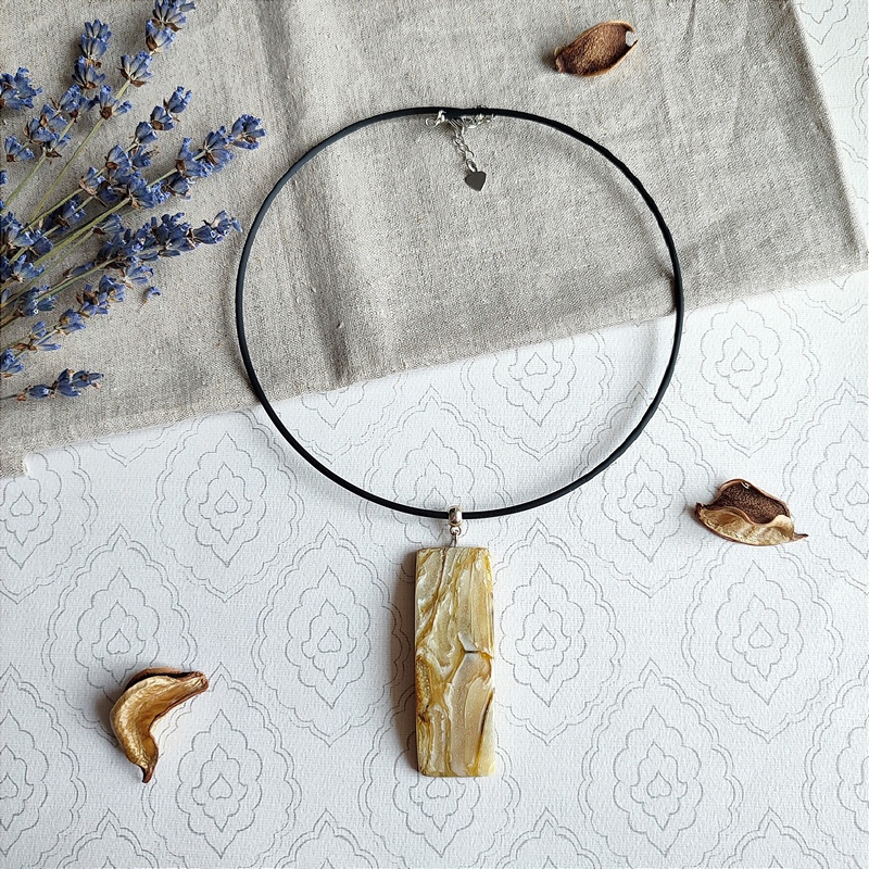 Колье "Геометрия" Янтарь