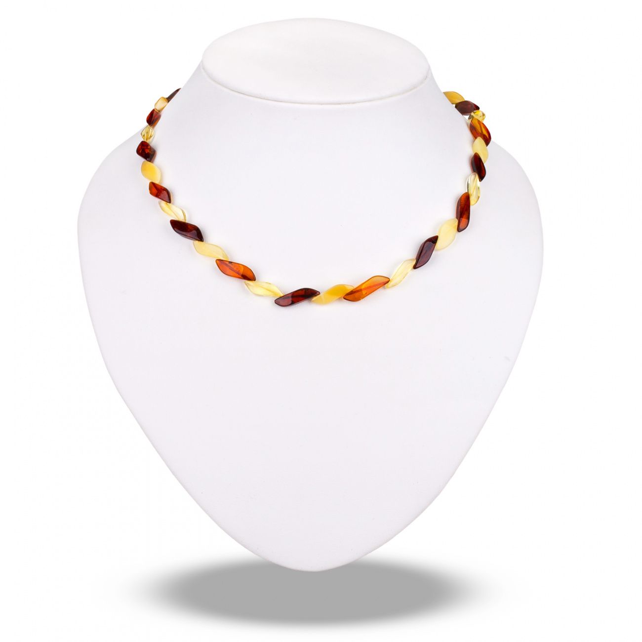 Бусы "Змейка" из янтаря