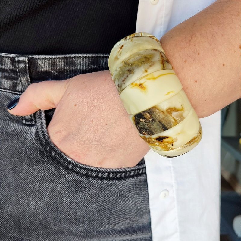 Браслет "Мандарин" янтарь