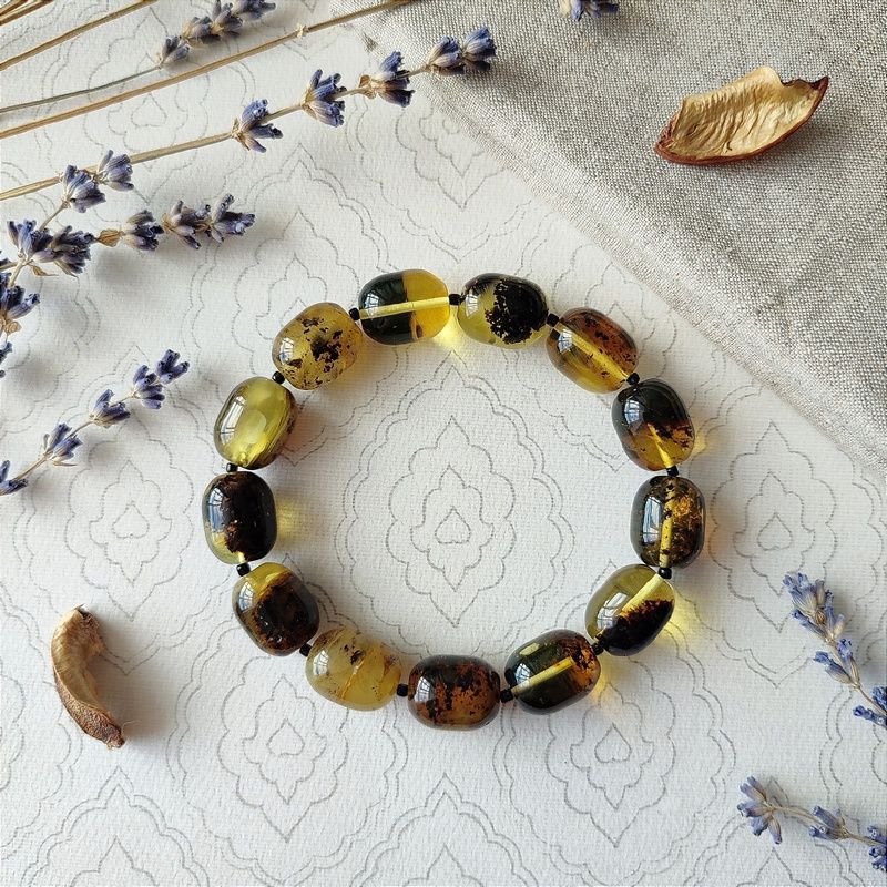 Браслет "Бочата" янтарь