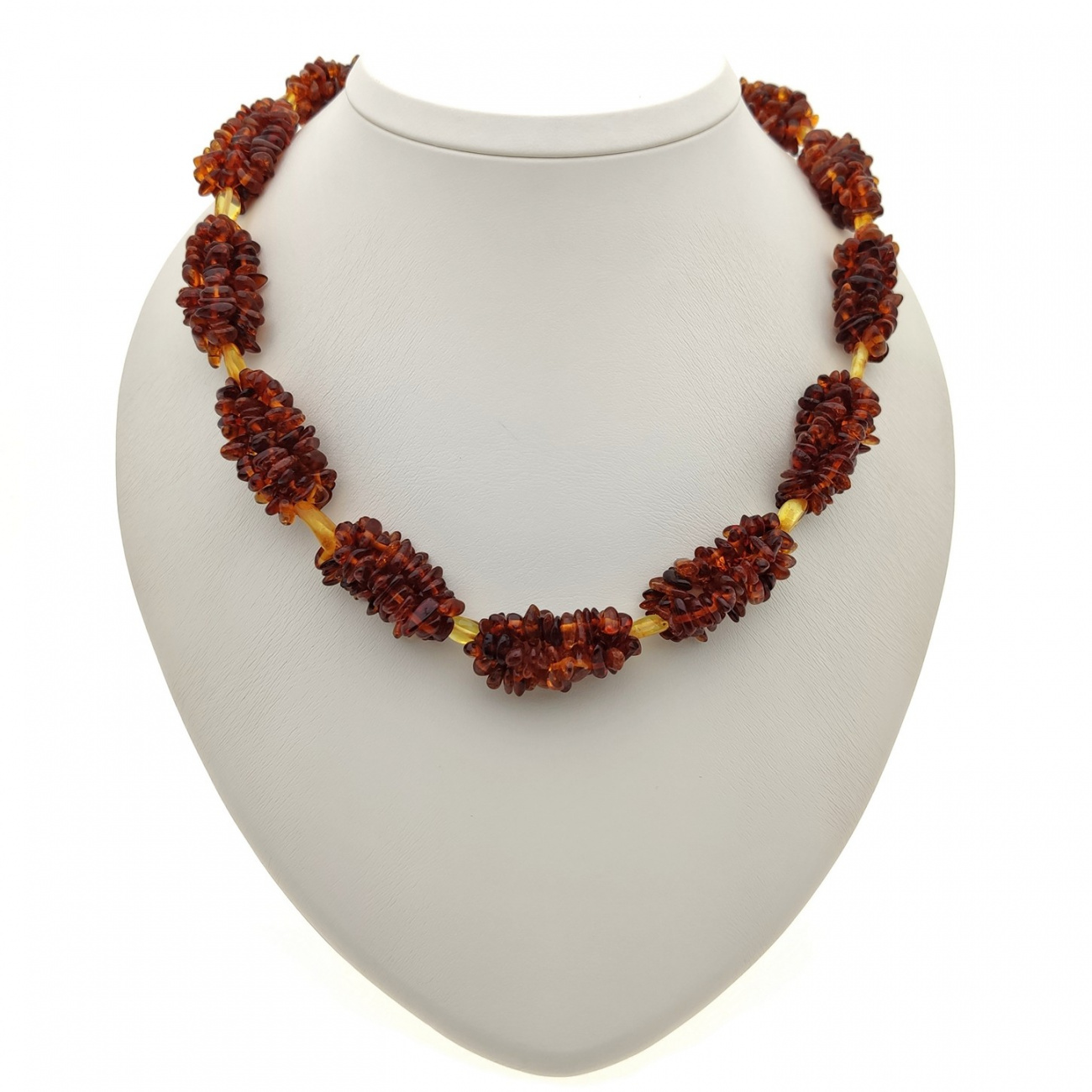 Бусы "Шишечки" янтарь