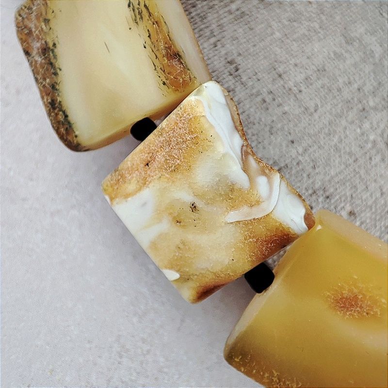 Браслет "Квадрат", янтарь