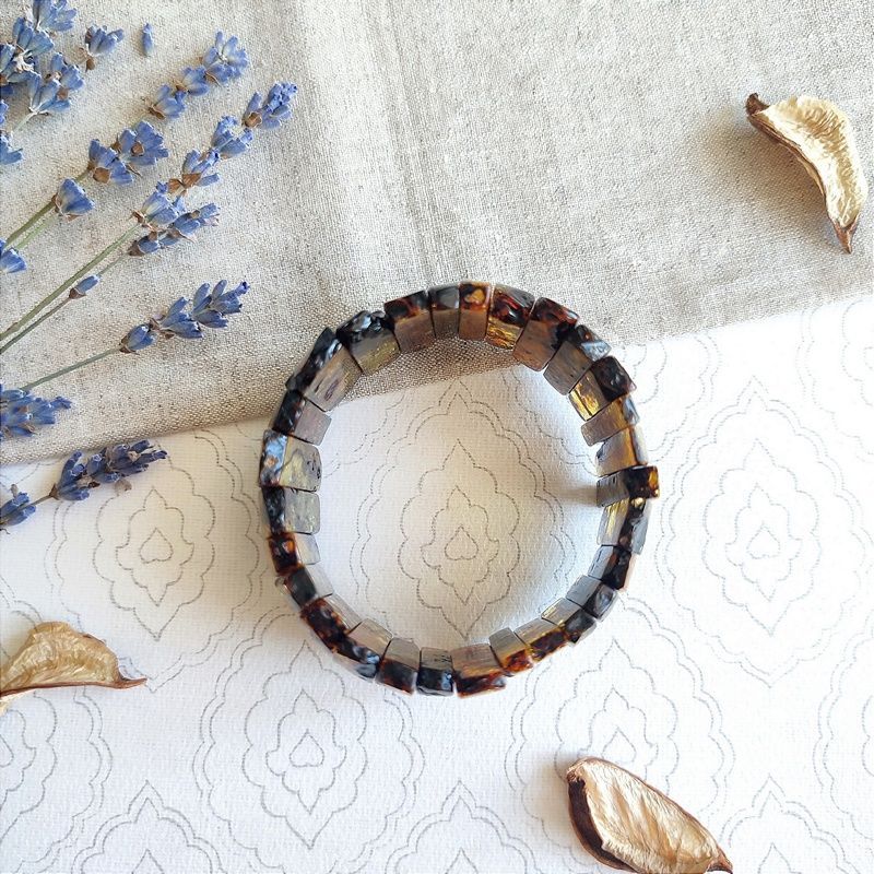 Браслет "Пластина" Янтарь