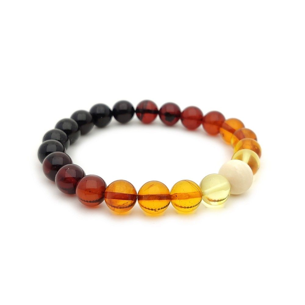 Браслет "Шар" янтарь, мамонт