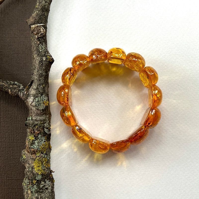 Браслет "Пластина" Янтарь