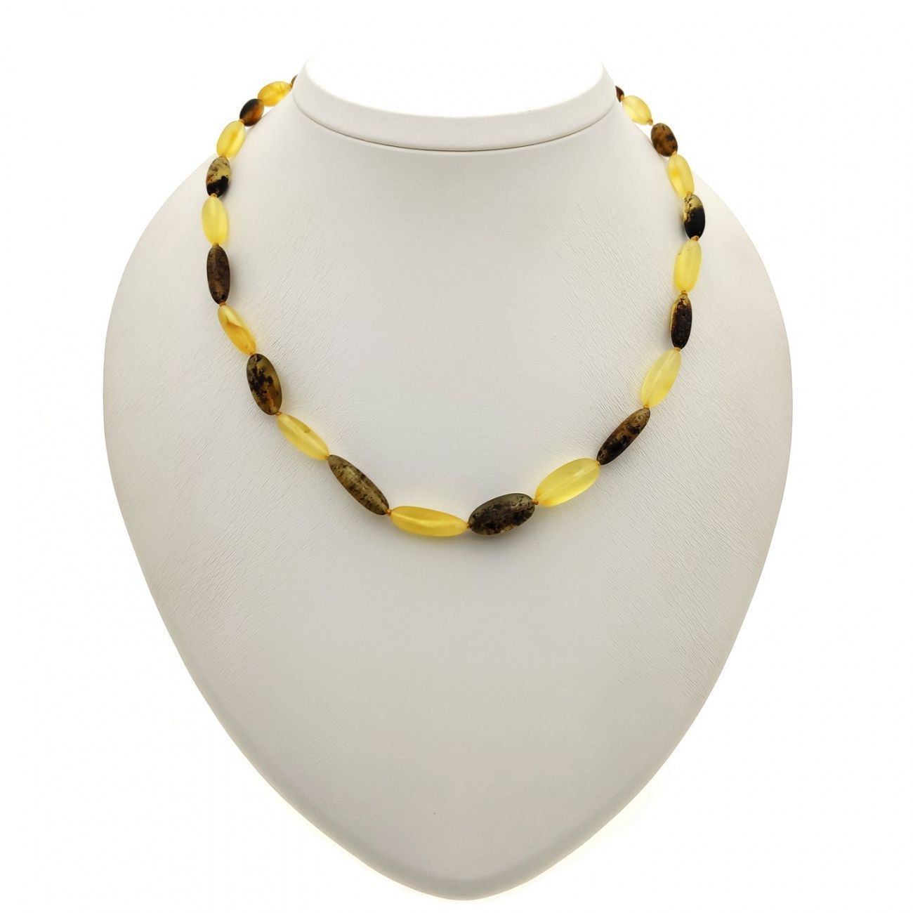 Бусы "Сливка" из янтаря