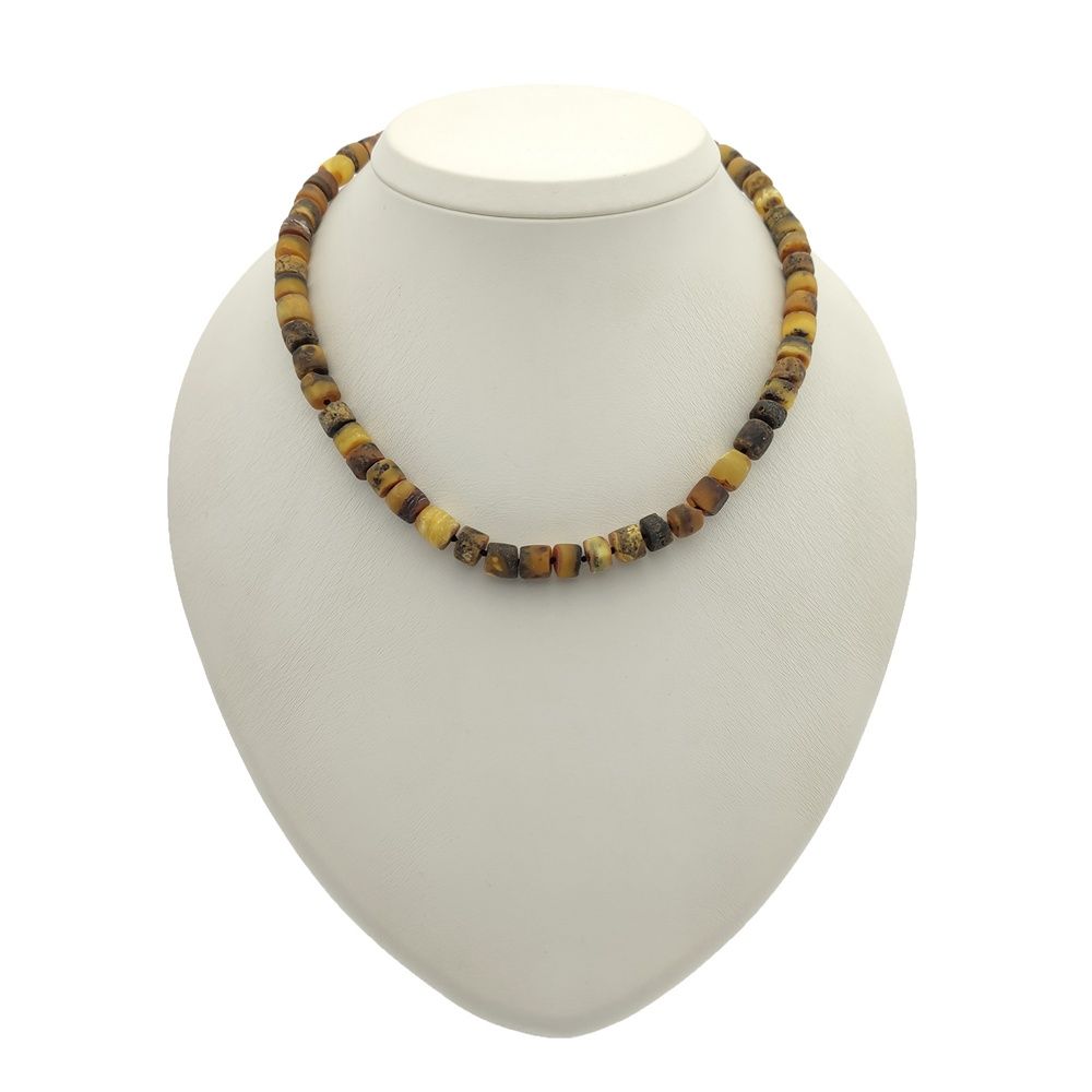 Бусы "Пеньки" из янтаря