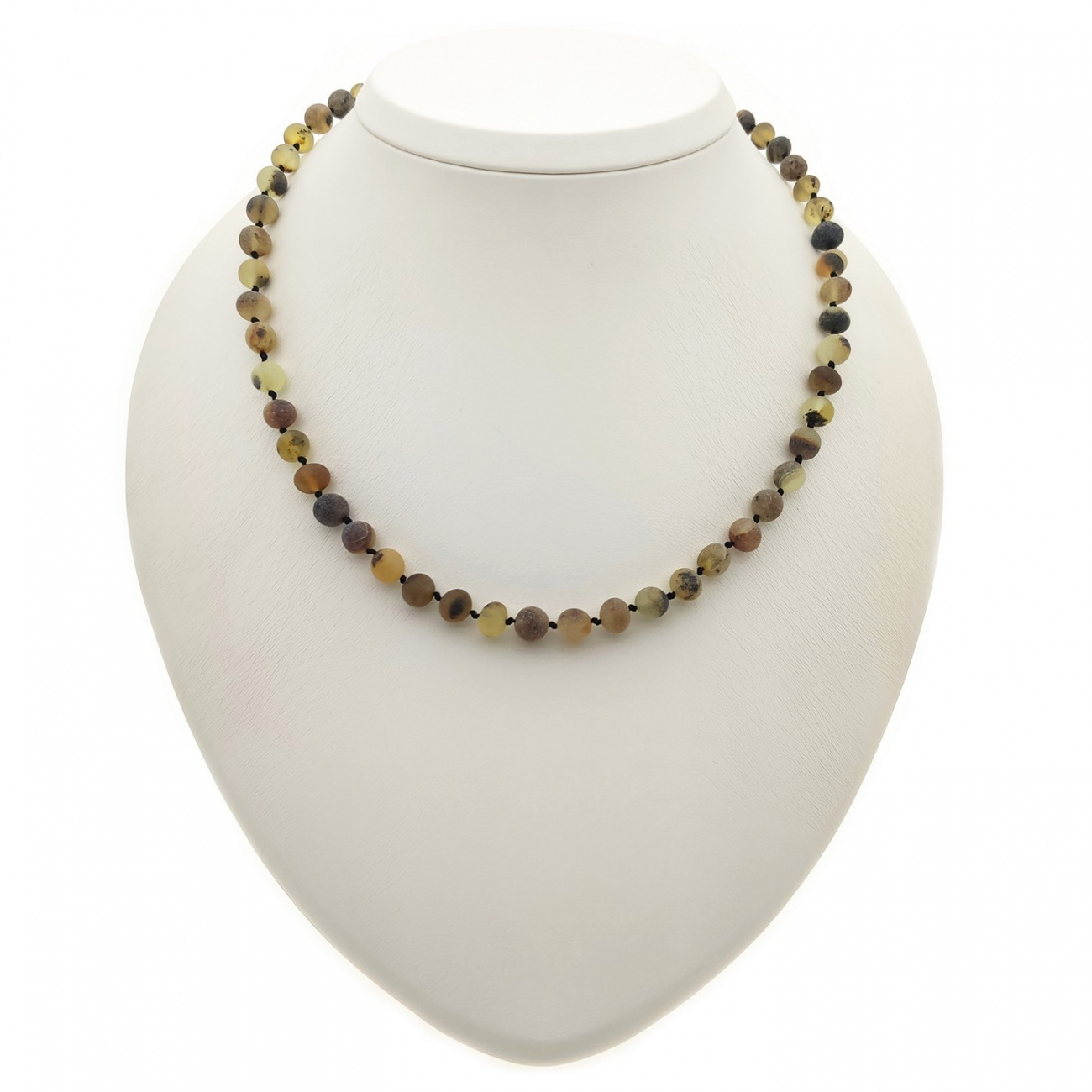 Бусы "Мятый шар" янтарь