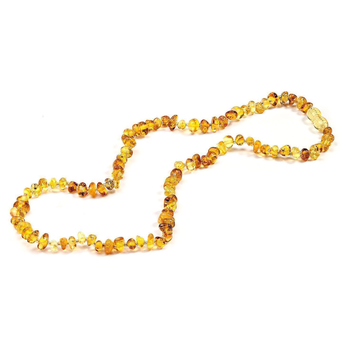 Бусы "Галька" из янтаря