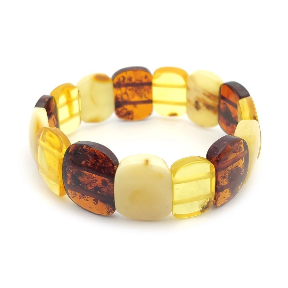 Браслет "Пластина" янтарь
