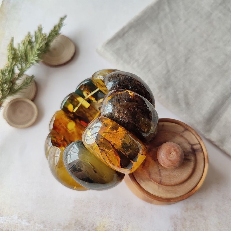 Браслет "Мандарин" янтарь