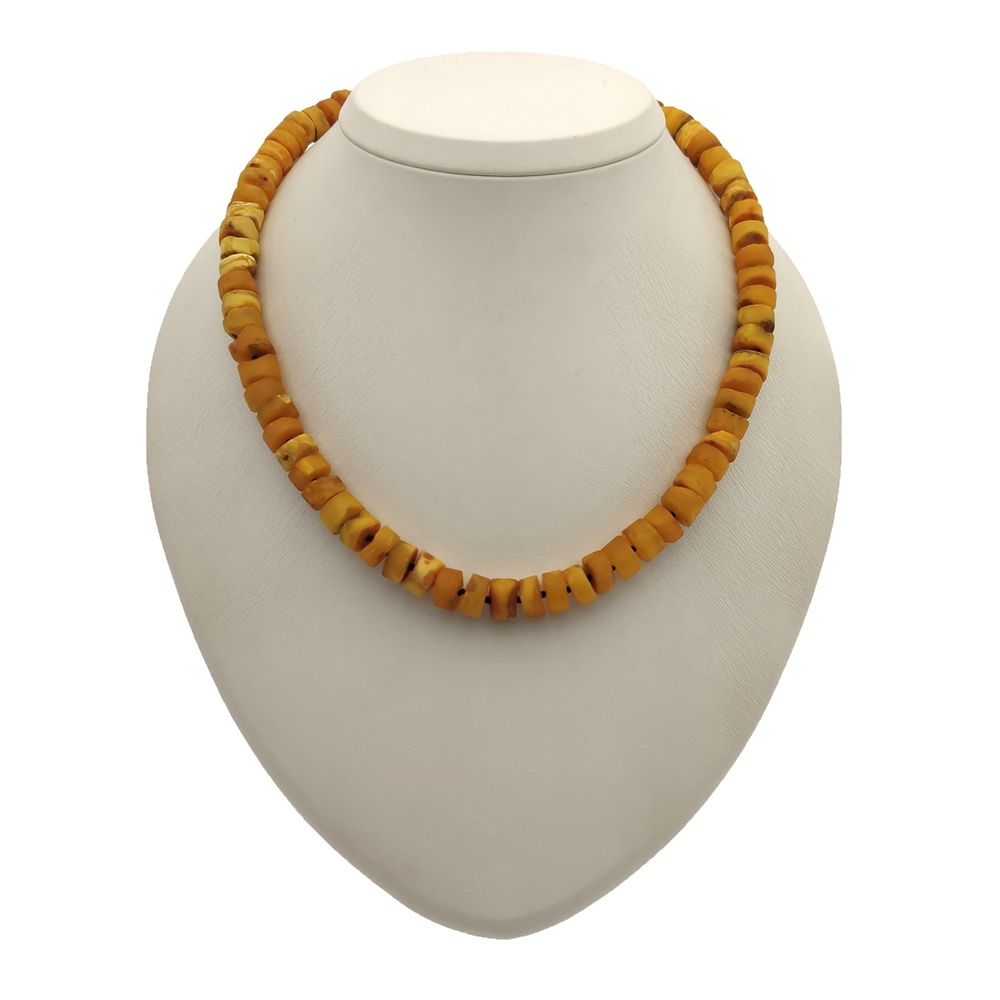 Бусы "Таблетка" из янтаря