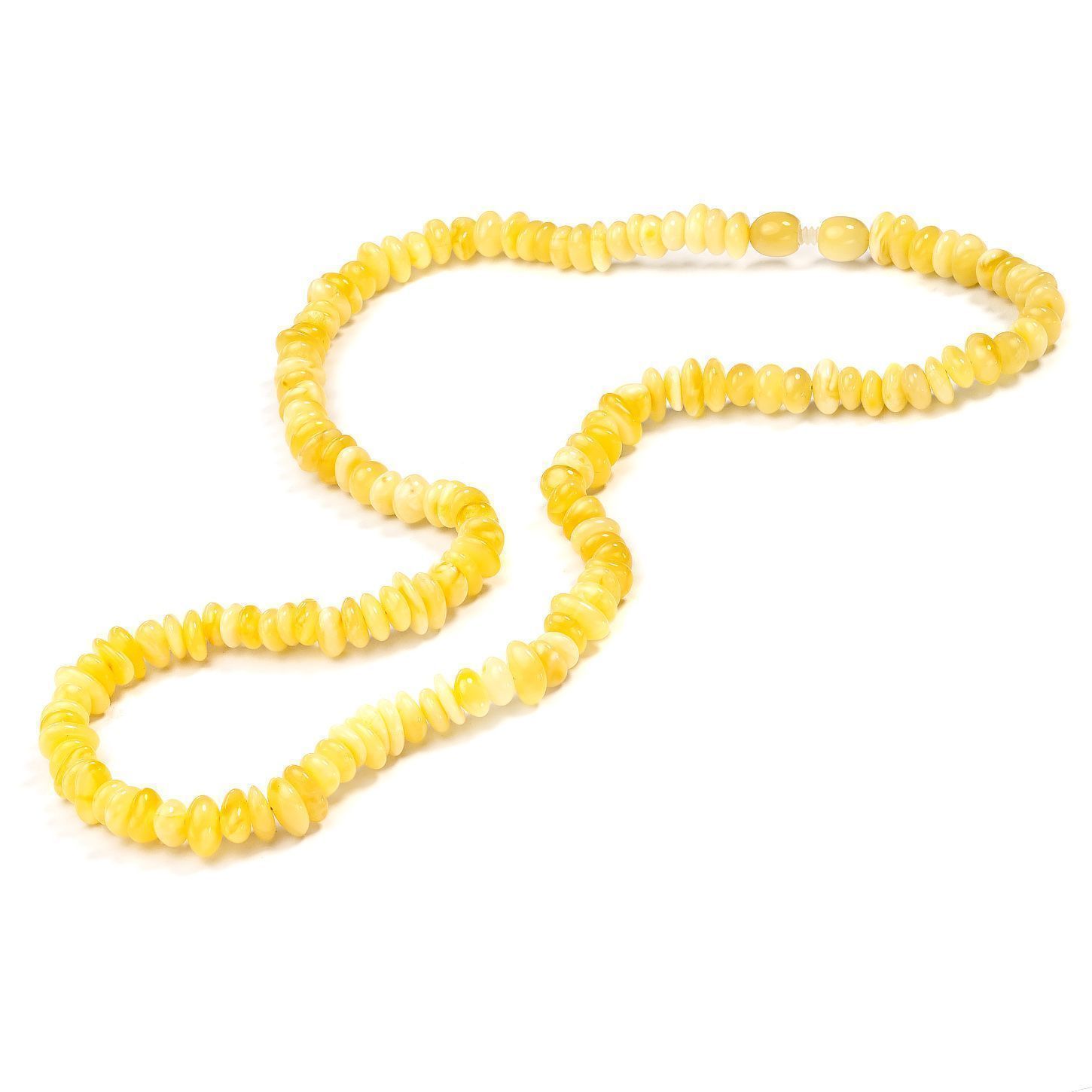 Бусы "Галька" из янтаря