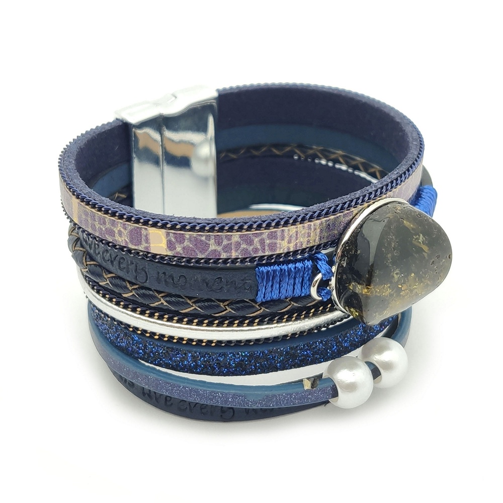 Браслет на кож.  ремешке Янтарь 3501409894 (2)