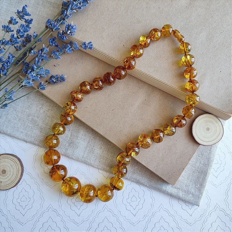 Бусы "Барок" янтарь