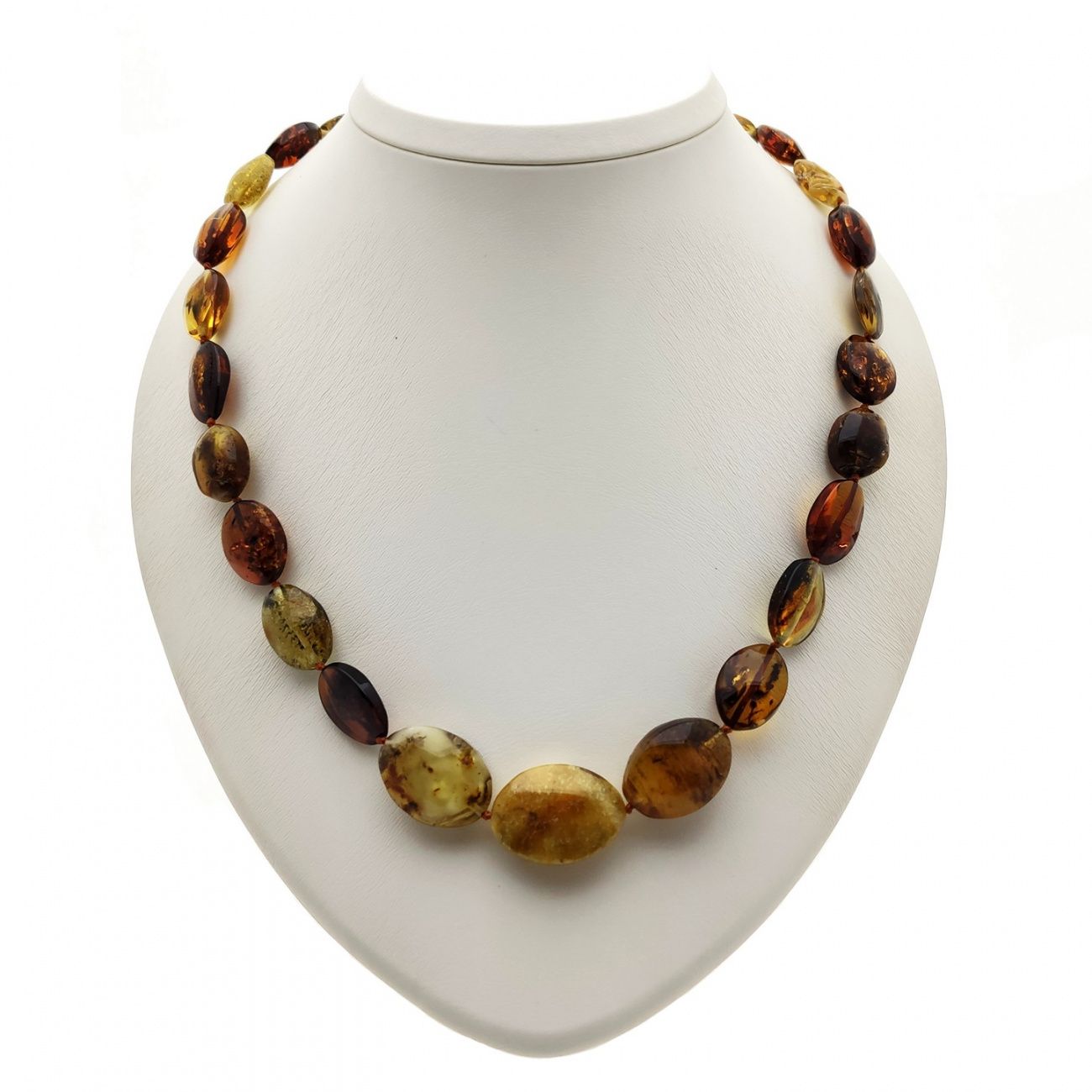 Бусы "Косточка" янтарь