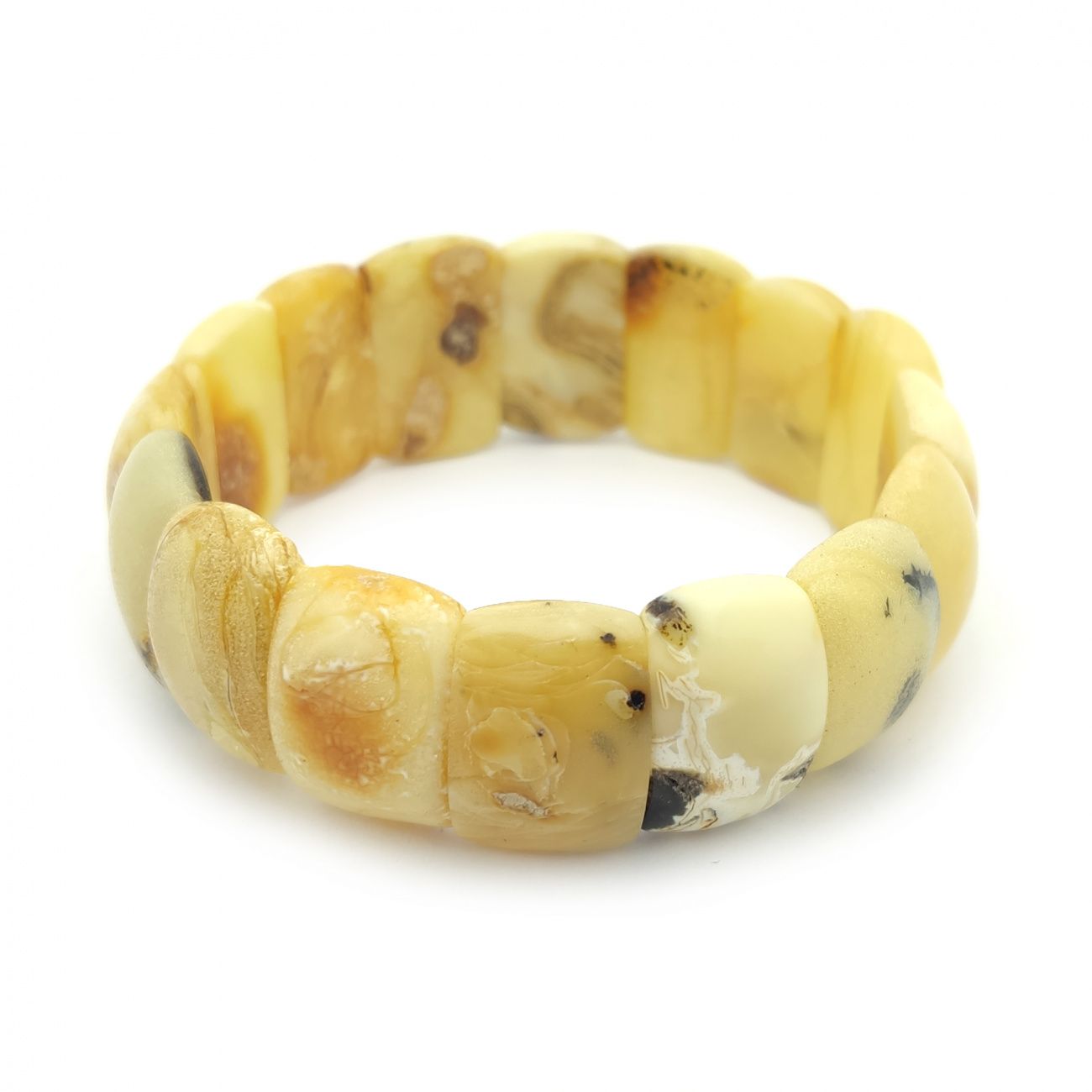 Браслет "Пластина", янтарь