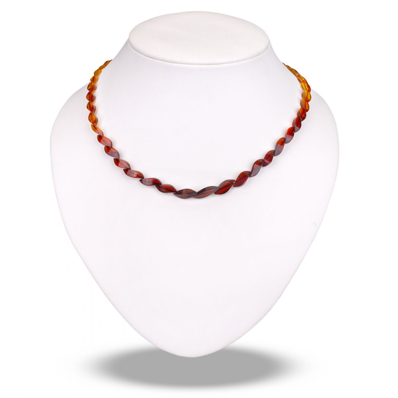 Бусы "Змейка" из янтаря