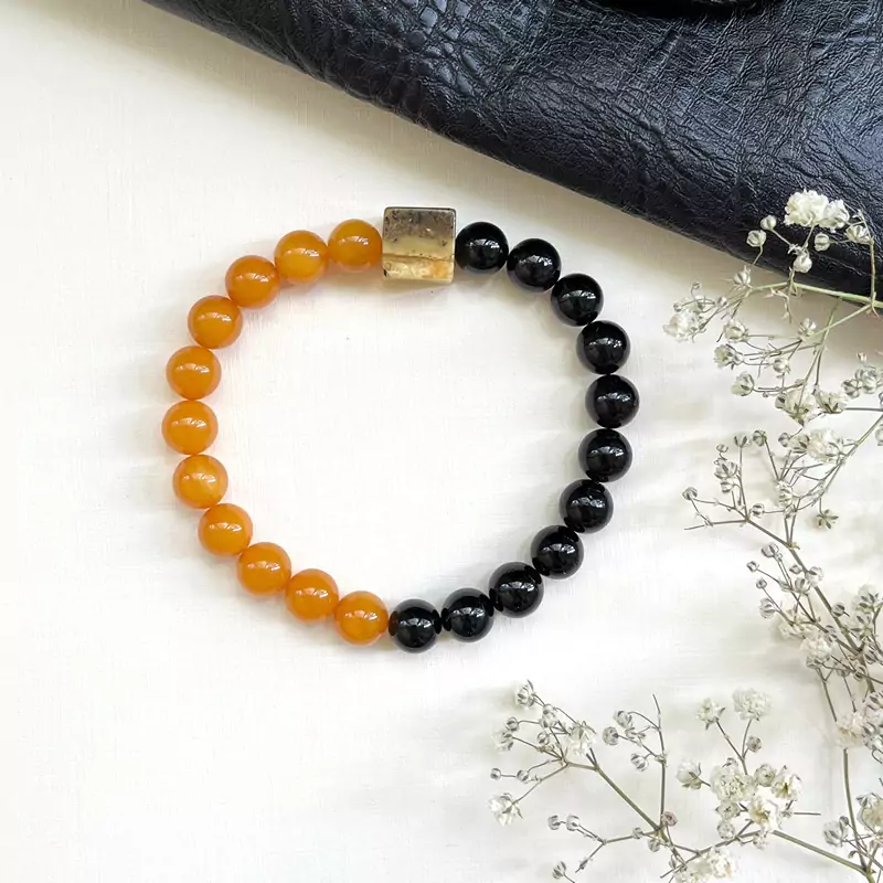 Браслет "Змейка" янтарь