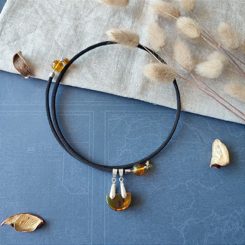 Колье Янтарь Инклюз