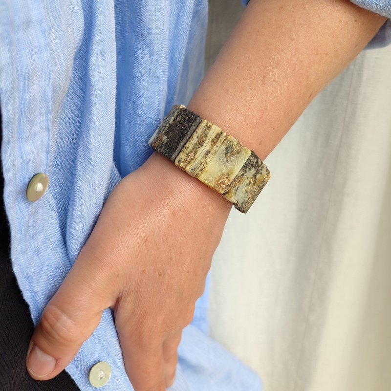 Браслет Мужской янтарь