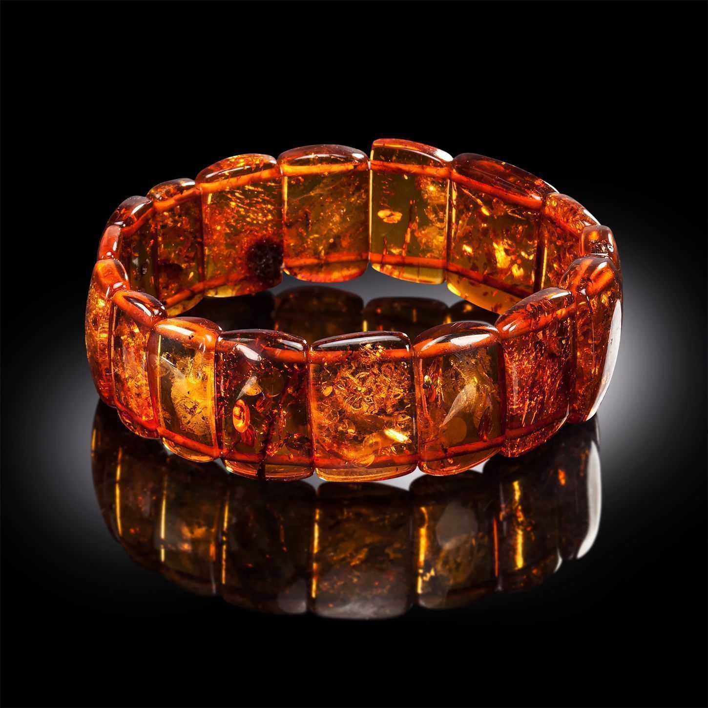 Браслет "Пластина" Янтарь