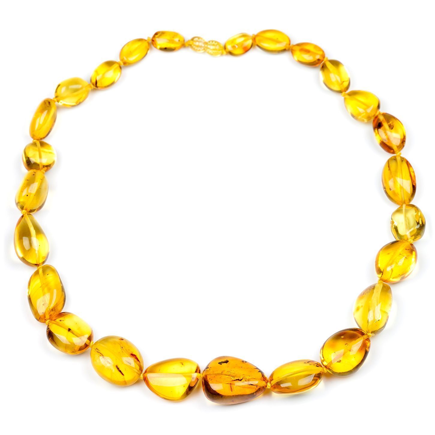 Бусы "Слива" из янтаря