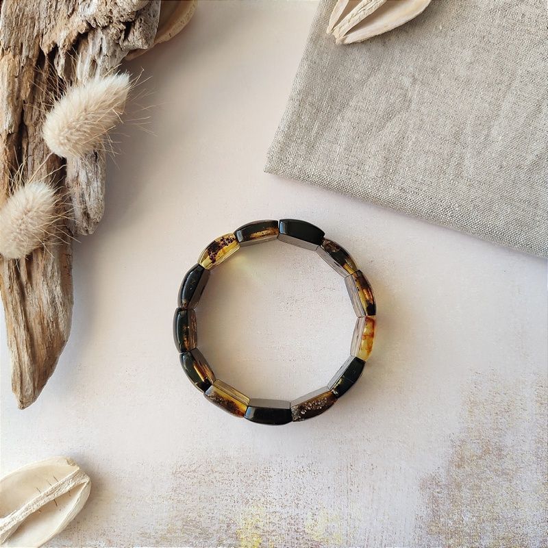 Браслет "Ириска" янтарь