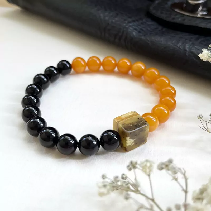 Браслет "Змейка" янтарь