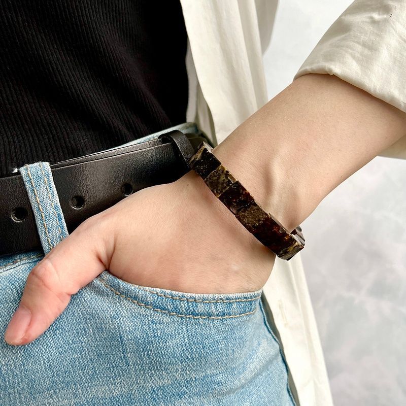 Браслет "Пластина" Янтарь