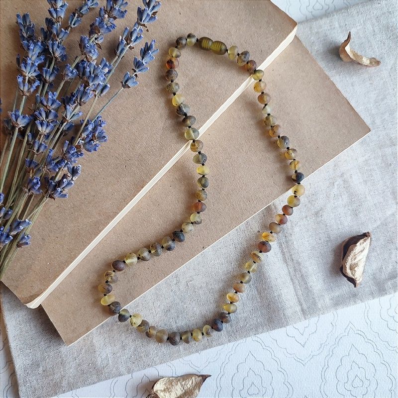 Бусы "Горох" из янтаря